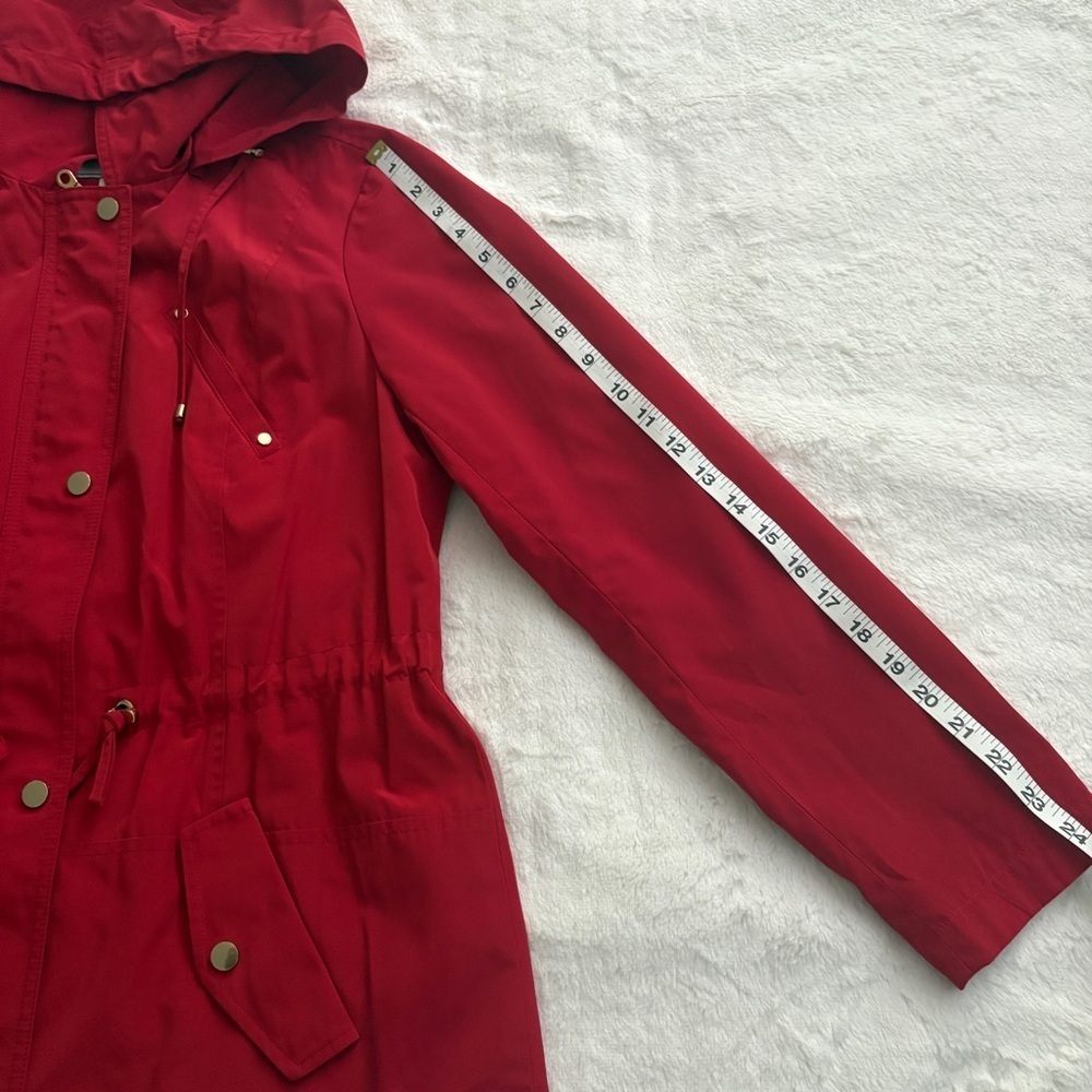 Charter Club Vibrant Red Utility Jacket with Hood - Picture 11 of 14